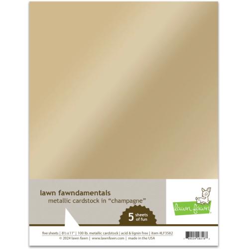 Lawn Fawn - Metallic Cardstock - Champagne