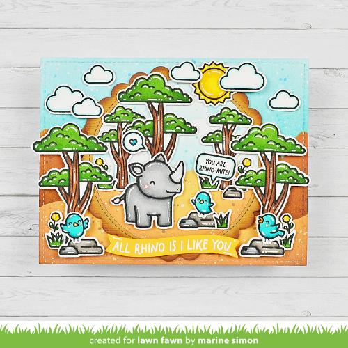 Lawn Fawn - Stamps - Rhino-mite!