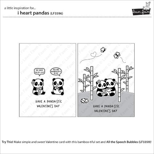 Lawn Fawn - Stamps - I Heart Pandas