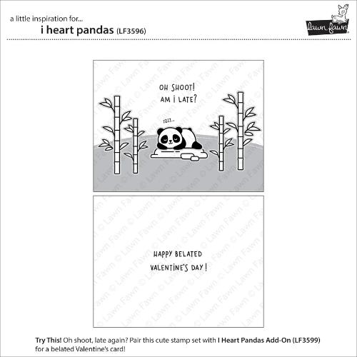 Lawn Fawn - Stamps - I Heart Pandas