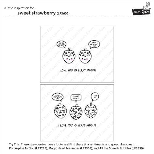 Lawn Fawn - Stamps - Sweet Strawberry