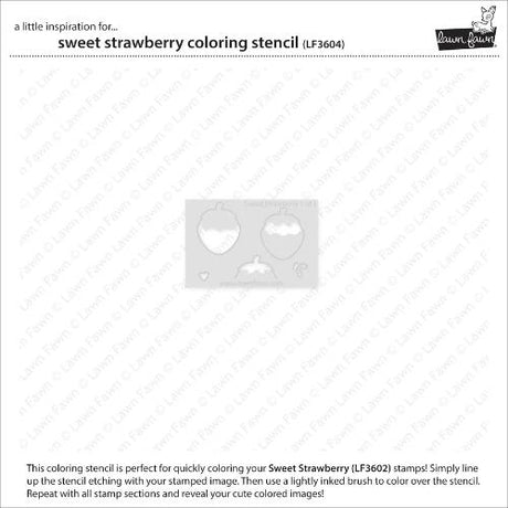 Lawn Fawn - Lawn Clippings - Sweet Strawberry Coloring Stencil