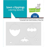 Lawn Fawn - Lawn Clippings - Sweet Strawberry Coloring Stencil