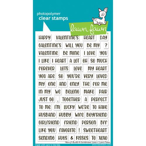 Lawn Fawn - Stamps - Henry's Build-A-Sentiment: Love