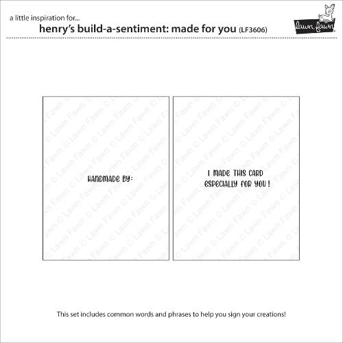 Lawn Fawn - Stamps - Henry's Build-A-Sentiment: Made for You