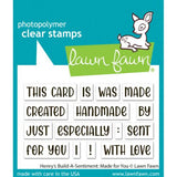 Lawn Fawn - Stamps - Henry's Build-A-Sentiment: Made for You