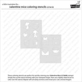 Lawn Fawn - Lawn Clippings - Valentine Mice Coloring Stencils