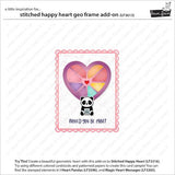 Lawn Fawn - Lawn Cuts - Stitched Happy Heart Geo Frame Add-On Dies