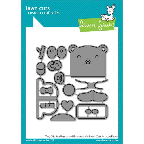 Lawn Fawn - Lawn Cuts - Tiny Gift Box Panda and Bear Add-On Dies