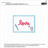 Lawn Fawn - Lawn Cuts - Scripty Love Outline Add-On Die