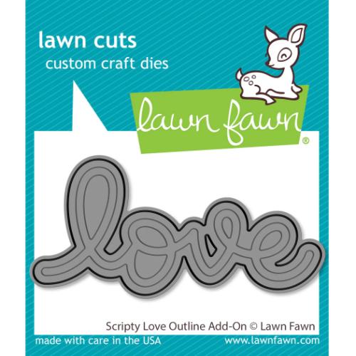 Lawn Fawn - Lawn Cuts - Scripty Love Outline Add-On Die