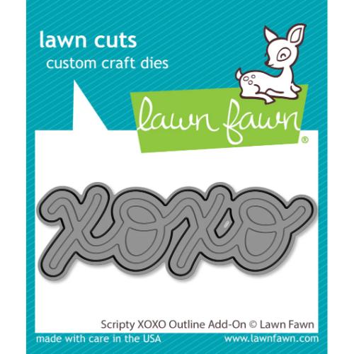 Lawn Fawn - Lawn Cuts - Scripty XOXO Outline Add-On Die