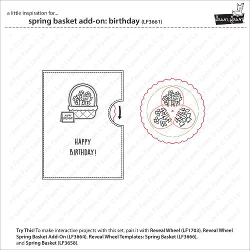 Lawn Fawn - Stamps - Spring Basket Add-On: Birthday