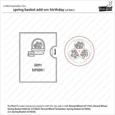 Lawn Fawn - Stamps - Spring Basket Add-On: Birthday