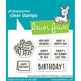 Lawn Fawn - Stamps - Spring Basket Add-On: Birthday