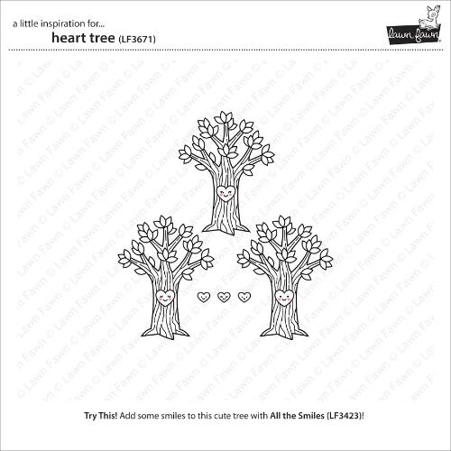 Lawn Fawn - Stamps - Heart Tree