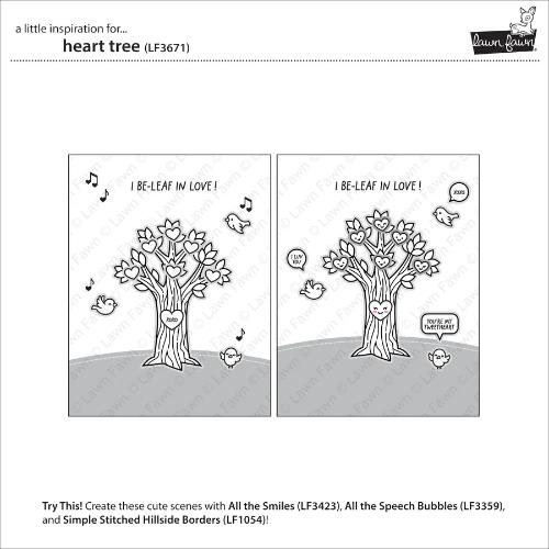 Lawn Fawn - Stamps - Heart Tree