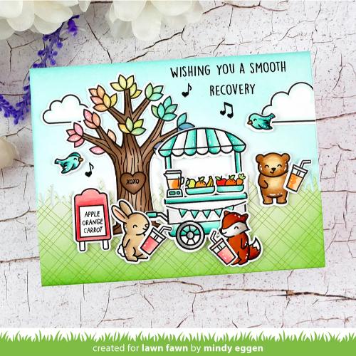 Lawn Fawn - Stamps - Treat Cart Add-On: Smoothies 'n Juice