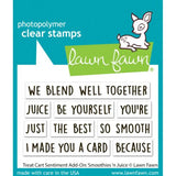 Lawn Fawn - Stamps - Treat Cart Sentiment Add-On: Smoothies 'n Juice