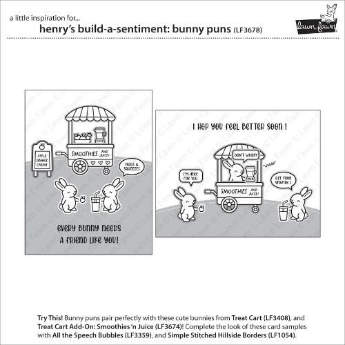 Lawn Fawn - Stamps - Henry's Build-A-Sentiment: Bunny Puns