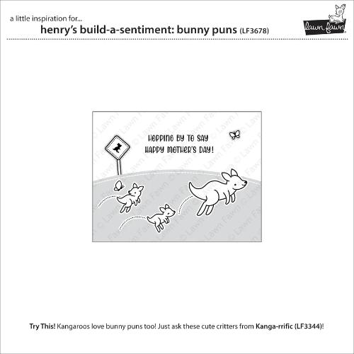 Lawn Fawn - Stamps - Henry's Build-A-Sentiment: Bunny Puns