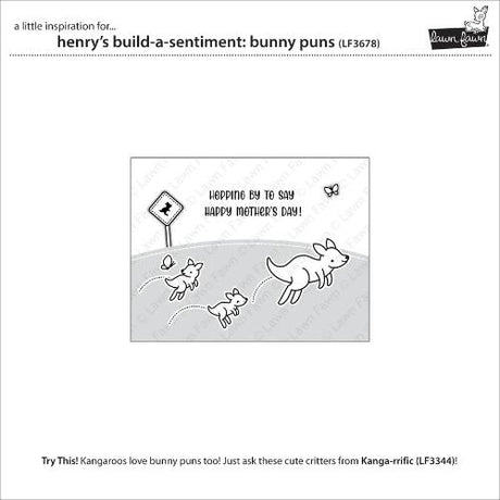 Lawn Fawn - Stamps - Henry's Build-A-Sentiment: Bunny Puns