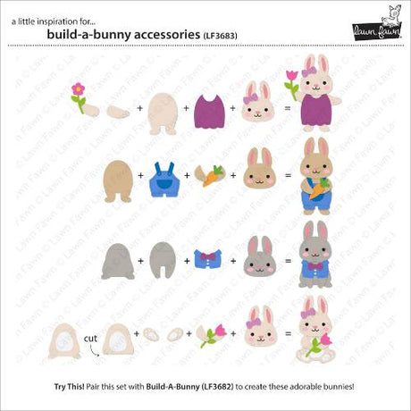 Lawn Fawn - Lawn Cuts - Build-A-Bunny Accessories Dies