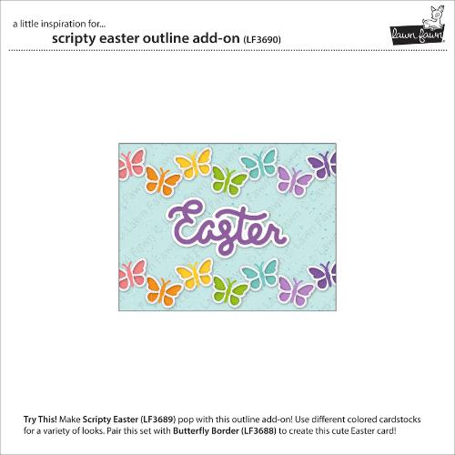 Lawn Fawn - Lawn Cuts - Scripty Easter Outline Add-On Die