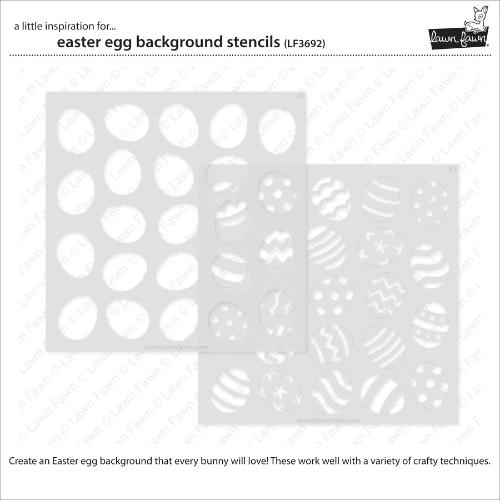 Lawn Fawn - Lawn Clippings - Easter Egg Background Stencils