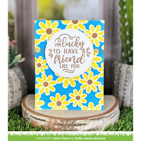 Lawn Fawn - Lawn Clippings - Daisy Bloom Background Stencils