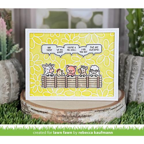 Lawn Fawn - Lawn Clippings - Daisy Bloom Background Stencils