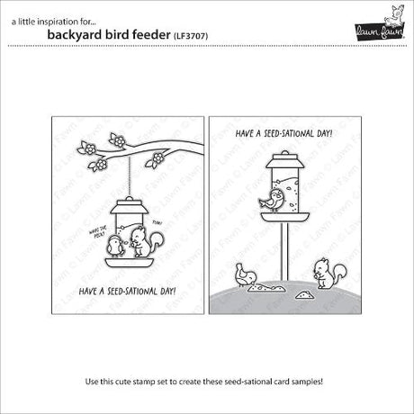 Lawn Fawn - Stamps - Backyard Bird Feeder