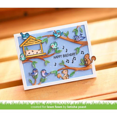 Lawn Fawn - Stamps - Backyard Bird Feeder