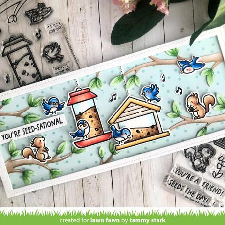 Lawn Fawn - Stamps - Backyard Bird Feeder