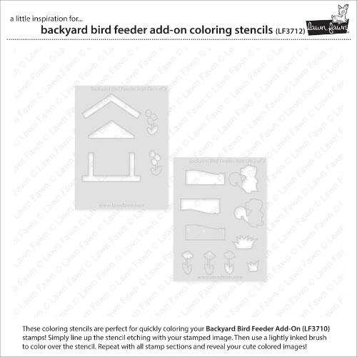 Lawn Fawn - Lawn Clippings - Backyard Bird Feeder Add-On Coloring Stencils