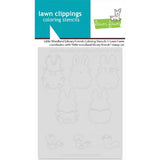 Lawn Fawn - Lawn Clippings - Little Woodland Library Friends Coloring Stencils