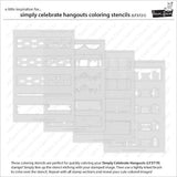 Lawn Fawn - Lawn Clippings - Simply Celebrate Hangouts Coloring Stencils