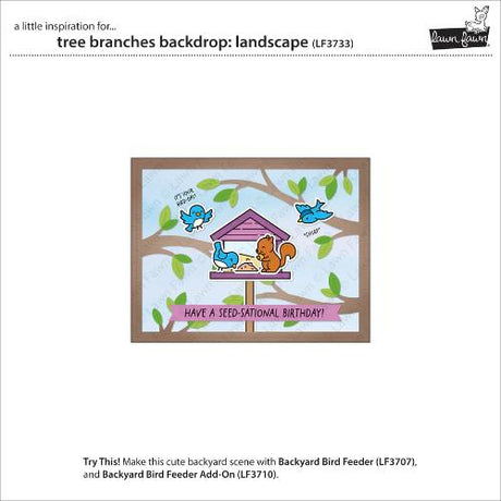 Lawn Fawn - Lawn Cuts - Tree Branches Backdrop: Landscape Dies