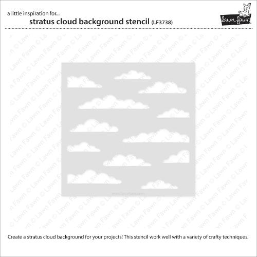 Lawn Fawn - Lawn Clippings - Stratus Cloud Background Stencil