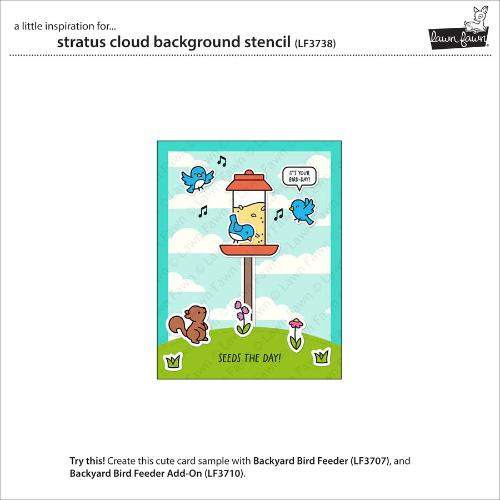 Lawn Fawn - Lawn Clippings - Stratus Cloud Background Stencil