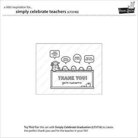 Lawn Fawn - Stamps - Simply Celebrate Teachers