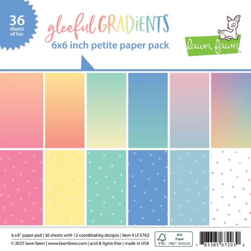 Lawn Fawn - Paper - Gleeful Gradients - Petite Paper Pack