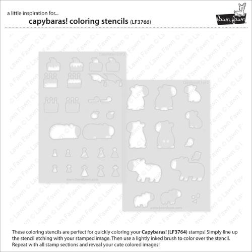 Lawn Fawn - Lawn Clippings - Capybaras! Coloring Stencils