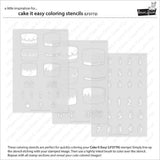 Lawn Fawn - Lawn Clippings - Cake It Easy Coloring Stencils