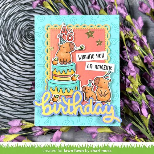 Lawn Fawn - Stamps - Henry's Build-A-Sentiment: Birthday