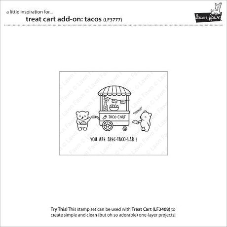 Lawn Fawn - Stamps - Treat Cart Add-On: Tacos