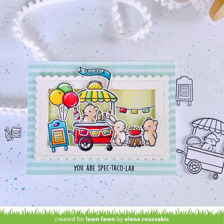Lawn Fawn - Stamps - Treat Cart Add-On: Tacos