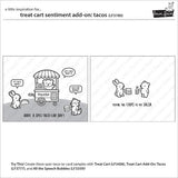 Lawn Fawn - Stamps - Treat Cart Sentiment Add-On: Tacos