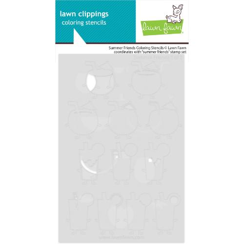 Lawn Fawn - Lawn Clippings - Summer Friends Coloring Stencils