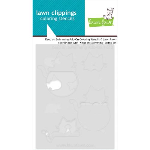 Lawn Fawn - Lawn Clippings - Keep on Swimming Add-On Coloring Stencils